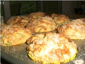 cinnamon rhubarb muffins